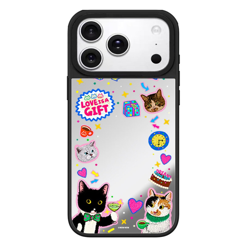 明星同款Lin系列黑猫牛牛奶牛猫适用于iPhone苹果18 17 16ProMax手机壳13 14 15Pro/plus