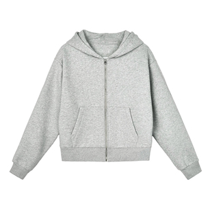 weave 新年红色重磅500g廓形短款加绒连帽卫衣套装直筒卫裤两件套