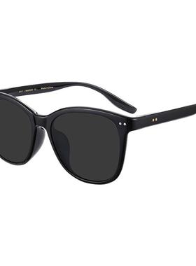 【AQUA26新品】木九十太阳镜方圆框超轻弹百搭大框墨镜MJ11SN1509