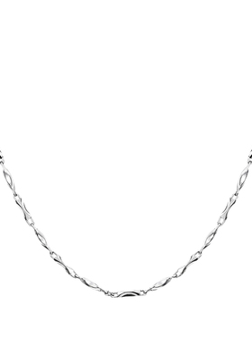 18K金锁骨链万能链针式裸链彩金