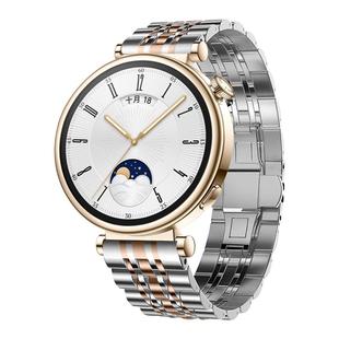 适用于华为gt6手表表带gt5金属gt4新款gt3pro七株不锈钢watch4pro女士钢带gt2小香风gt5pro智能运动41mm配件