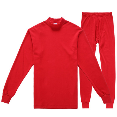 100%纯棉男士红豆棉毛衫纯棉秋衣