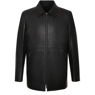 SATCHI沙驰男装男士真皮皮衣冬季新款商务高端中长款风衣夹克外套