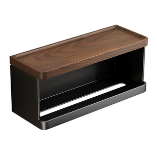 胡桃木卫生间纸巾盒中古风厕纸盒姨妈巾卫生纸置物架马桶旁卷纸架