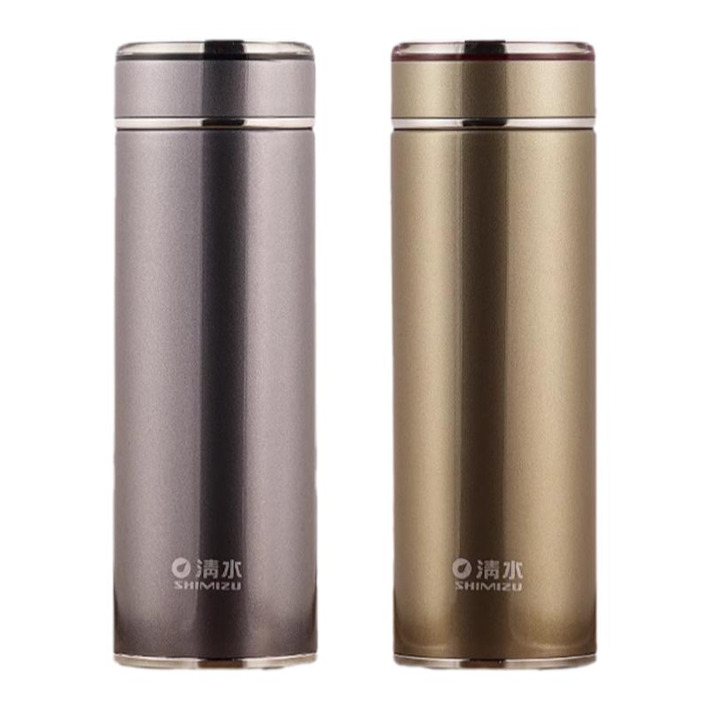 清水 保温杯真空304不锈钢家用水杯泡茶过滤茶杯商务办公杯子6711