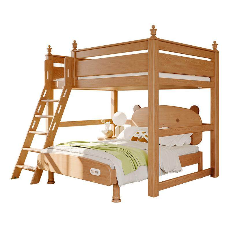 喜力美高架床全实木交错型式子母床儿童上下床铺双层高低上床下桌