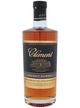欧洲直邮Clement Rhum Select Barrel克莱蒙朗姆酒精选桶700ml40%