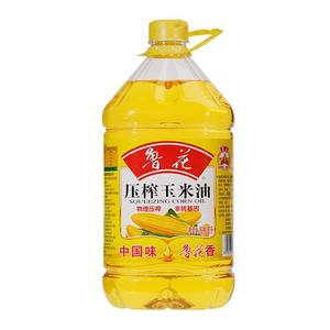 官方旗舰店鲁花一级压榨玉米油5L非转基因健康厨房炒菜食用油家用