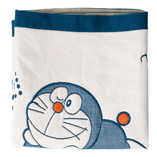 哆啦A梦枕巾纯棉一对二次元男加厚防头油枕头巾单人家用吸汗透气