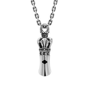 [新年礼物]ROCKRIDE 皇冠哨响吊坠 项链925银口哨情侣明星同款