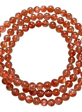 天然白水体金太阳石多圈手串