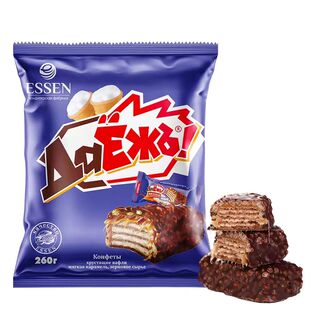 俄罗斯巧克力拉丝饼干进口奥特焦糖阿孔特夹心韧性威化休闲零食品