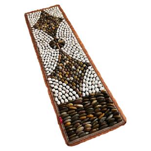 天然鹅卵石足底按摩脚垫指压板脚踩石头雨花石石子路足疗走毯保健