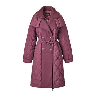 颜域女装长款棉衣外套女士冬装2025新款高级感加厚保暖假两件棉袄