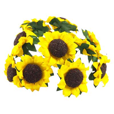 向日葵花环材料纸花花环DIY材料