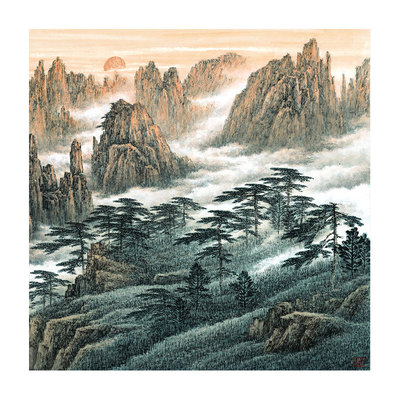 风景家装可定制壁画画布打印画心