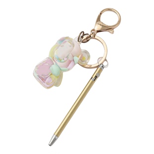 迷你黄铜圆珠笔便携应急书写可换笔芯金属笔杆钥匙扣0.5黑笔礼品