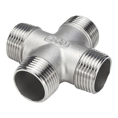 304不锈钢外丝四通接头管接头