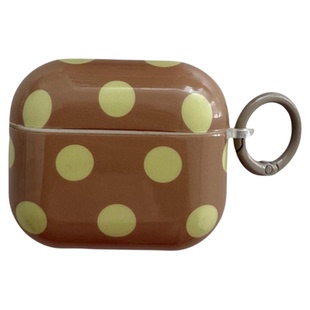 由里公园ins韩系秋冬小众少女心简约奶油撞色波点适用于苹果Airpods2代无线蓝牙耳机保护套3Pro软AirpodsPro3