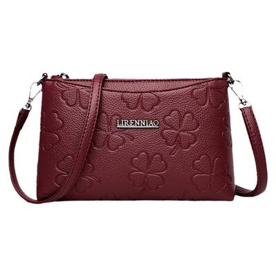真皮妈妈包包2025新款气质压花单肩时尚中老年小包女士手机斜挎包