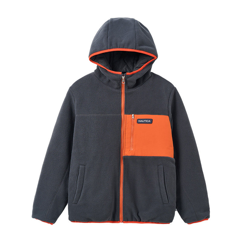 【自发热棉服】NAUTICA/诺帝卡童装男童女童摇粒绒外套秋冬季加绒
