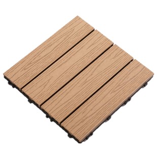 靛兔塑木拼接户外露台庭院室外地面自己铺设阳台改造防腐实木地板