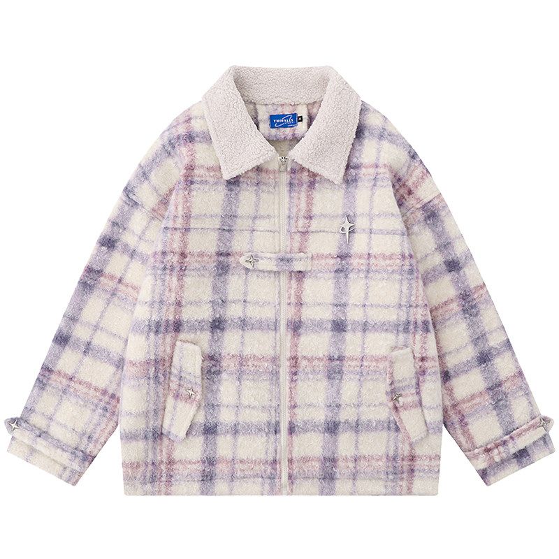 美式复古潮牌加绒加厚棉服外套