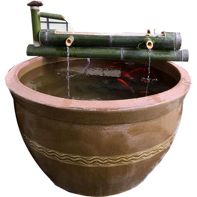 土陶加厚养龟睡莲招财大水缸