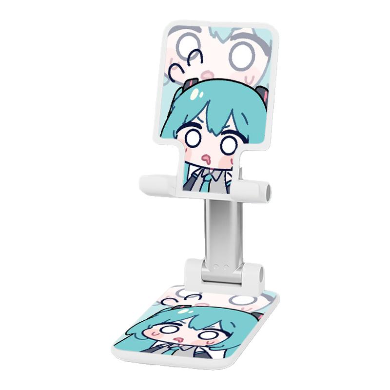 初音未来手机支架平板电脑桌面直播专用上网课追剧神器懒人折叠女
