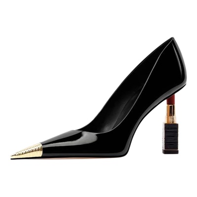 金属尖头高跟鞋2025春秋新款