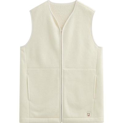 红豆情侣保暖背心女秋冬季加绒男士马甲外穿内搭双面暖绒拉链款