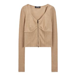 Ed Hardy埃德哈迪秋季新款美式辣妹V领女士修身性感长袖T恤