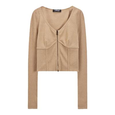 Ed Hardy埃德哈迪秋季新款美式辣妹V领女士修身性感长袖T恤