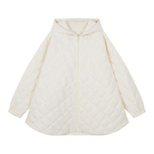 【90%白鸭绒】JNBY/江南布衣秋冬羽绒服女中长款连帽简约宽松上衣