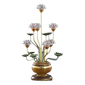 七品九品水晶莲花灯长明灯家用