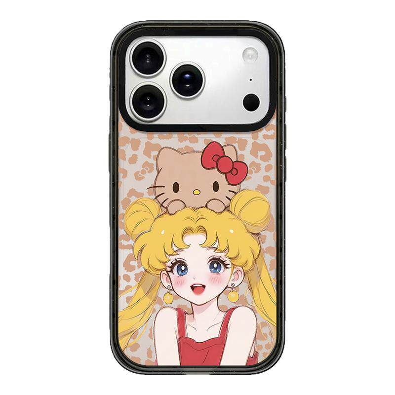 CASETiFiY联名豹纹美少女黑皮KT猫17pro适用于iPhone16promax苹果15plus手机壳14磁吸13卡通12华强北平替潮女