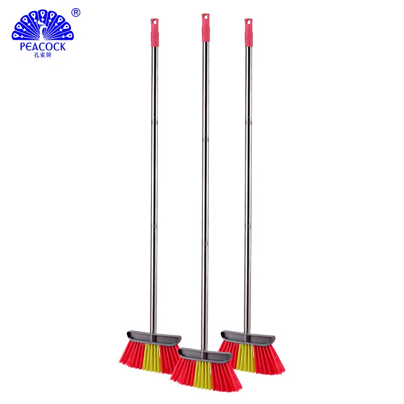 室外工业塑料硬丝扫把套装扫帚阳台配钢楼梯硬清洁扫把户外杆加