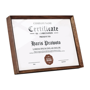 实木荣誉证书框a4专利证框水晶相框证照授权书优秀员工证书内芯定制珠宝鉴定证书奖状装裱展示架获奖证书摆台