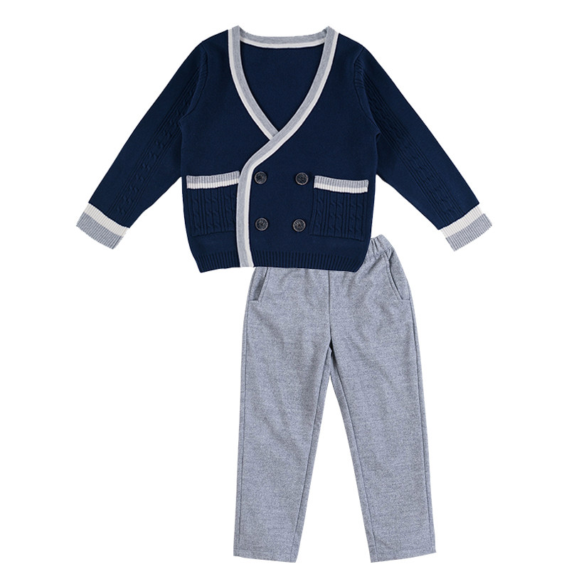 幼儿园园服春秋季英伦学院风校服男女童装毛衣老师套装小学生班服