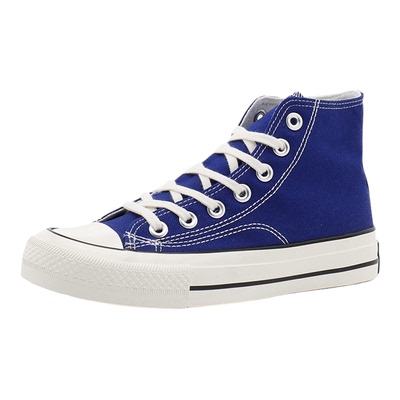 港味复古1970s高帮帆布女鞋