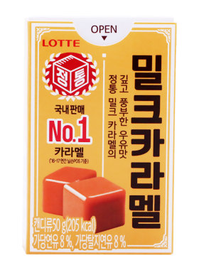 乐天韩国原装进口50g幼儿园焦糖