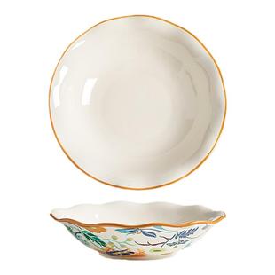 原创欧式陶瓷碗碟家用饭碗高级感餐具2025新款盘子碗套装庭芳