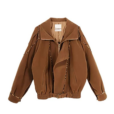 设计感复古麂皮外套宽松