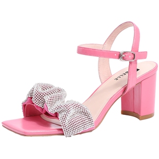 【清仓女鞋】百丽199元女鞋百搭英伦风凉鞋女春夏季机车时尚单鞋