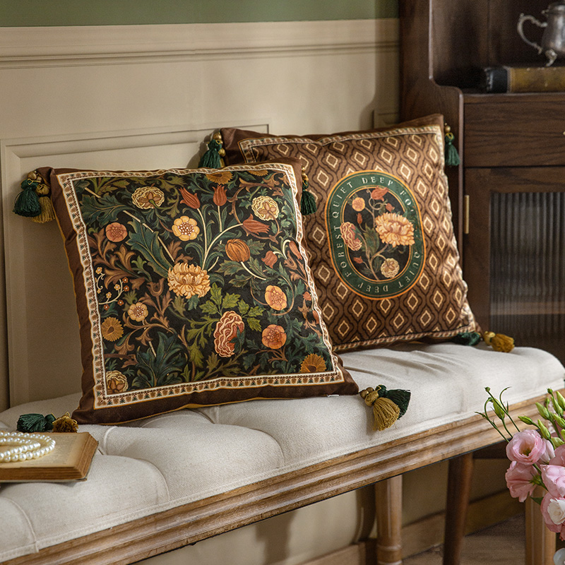 范居态度凯茜美式氛围感复古轻奢欧式抱枕床头靠垫沙发靠枕高档