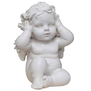 欧式复古做旧不看不听不说可爱天使树脂桌面小摆件家居创意装饰品