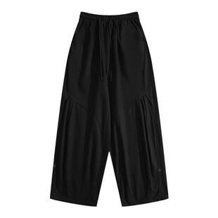 BOYUE帛跃阔腿工装休闲裤美式潮牌街舞cityboy棕色宽松男女长裤子