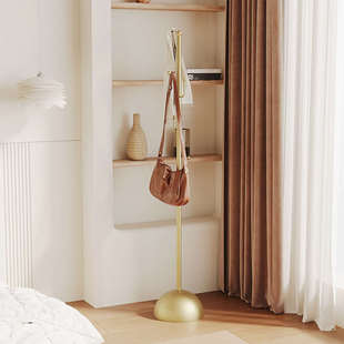 卧室单杆挂衣架卧室立式衣帽架简易家用墙角落地衣架隔夜衣服挂架