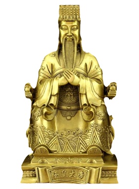 纯铜佛像玉皇大帝王母娘娘摆件