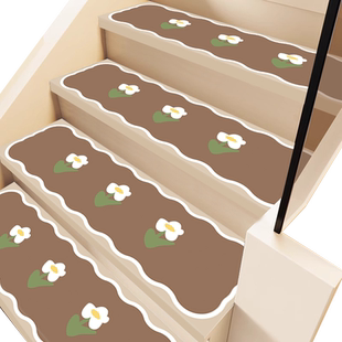 楼梯踏步垫硅胶自粘可擦洗实木楼梯垫子防滑地垫室内台阶保护地毯